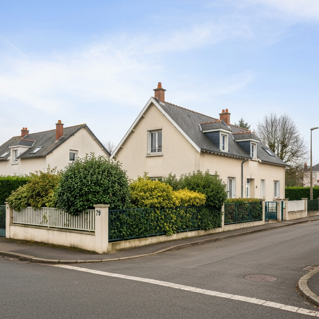 Vue aérienne d'un appartement au centre-ville de Melun