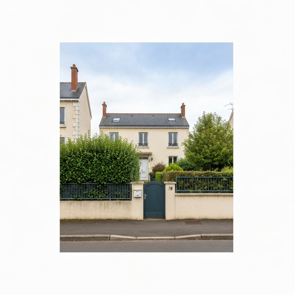 Vue extérieure d'une maison située rue du Général de Gaulle à Melun
