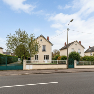 Vue aérienne d'un pavillon résidentiel à Melun