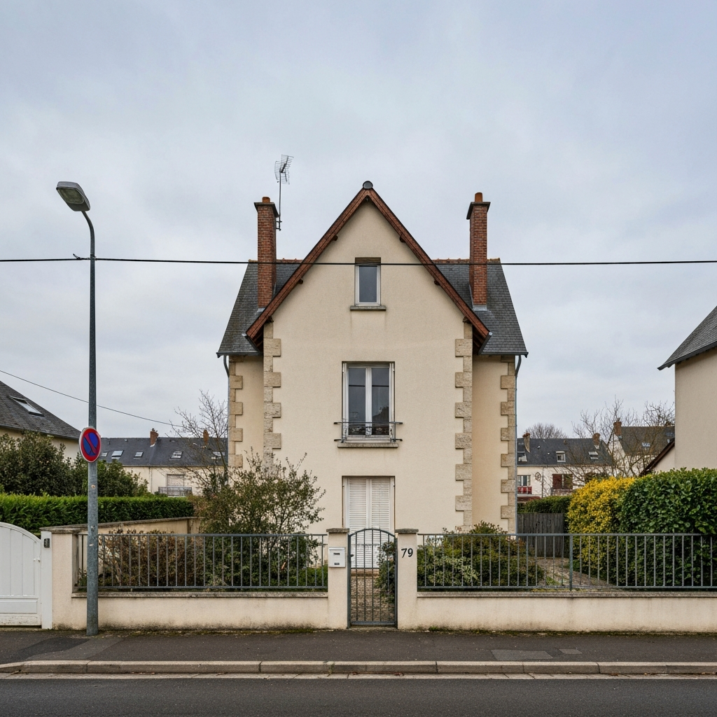 Vue d'une maison dans le quartier Montaigu à Melun pour estimation