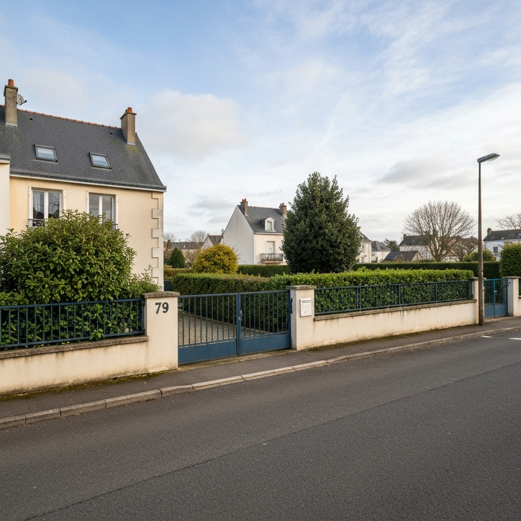 Vue aérienne du quartier Almont à Melun avec des maisons et des immeubles
